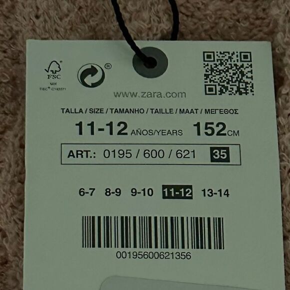 ZARA Kids | Pink | BOUCLÉ CABLE KNIT VEST - Picture 4 of 4